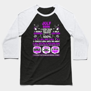 July Born Baseball T-Shirt